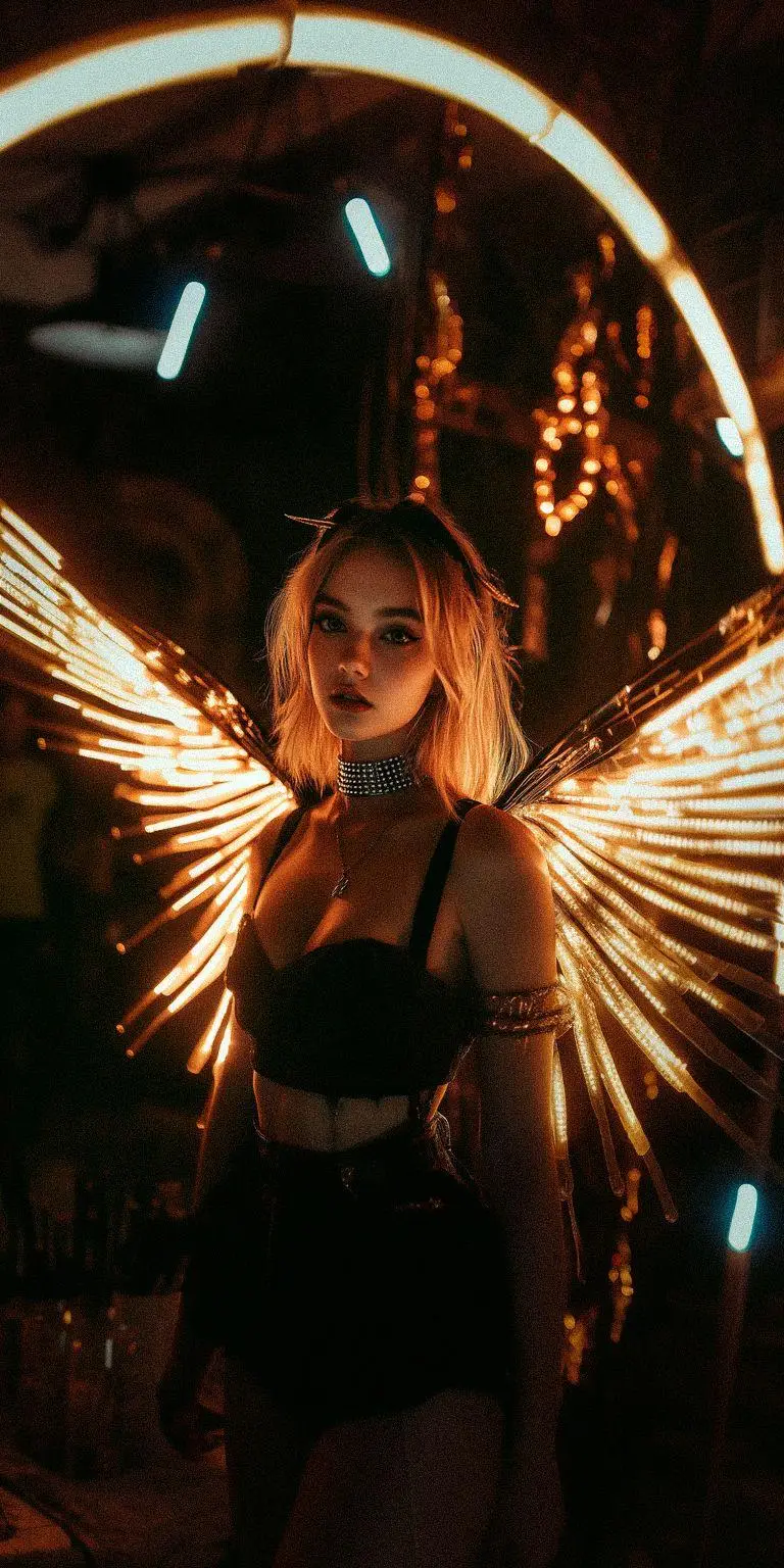 fond d ecran techno angel pour mobile 15