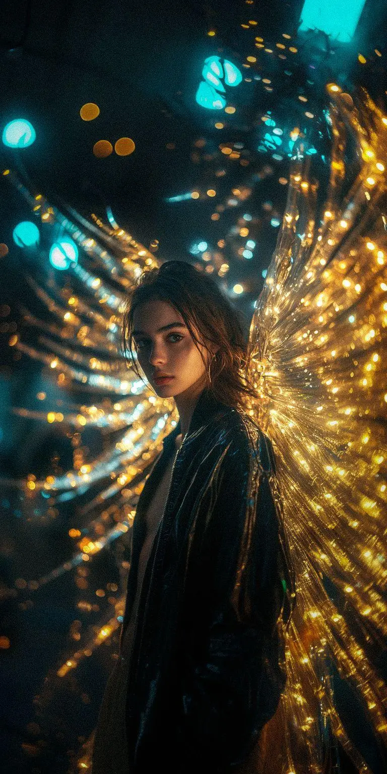 fond d ecran techno angel pour mobile 25