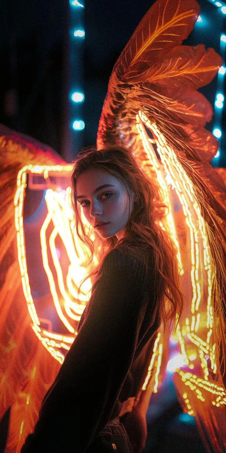 fond d ecran techno angel pour mobile 46