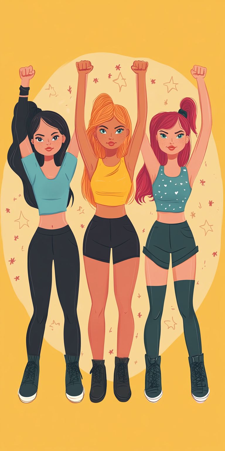 Fond d'écran girl power pour mobile 16