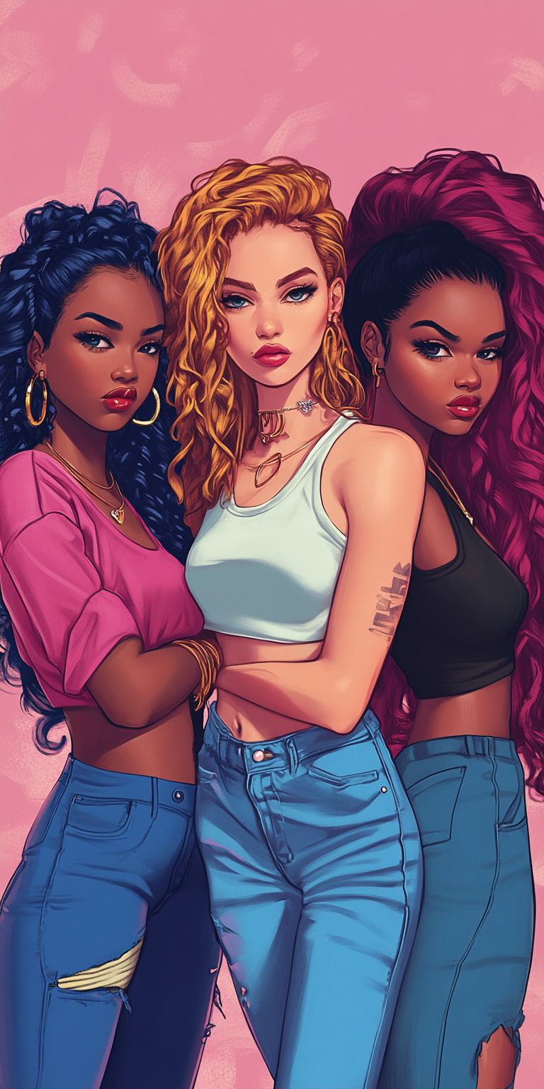 Fond d'écran girl power pour mobile 18