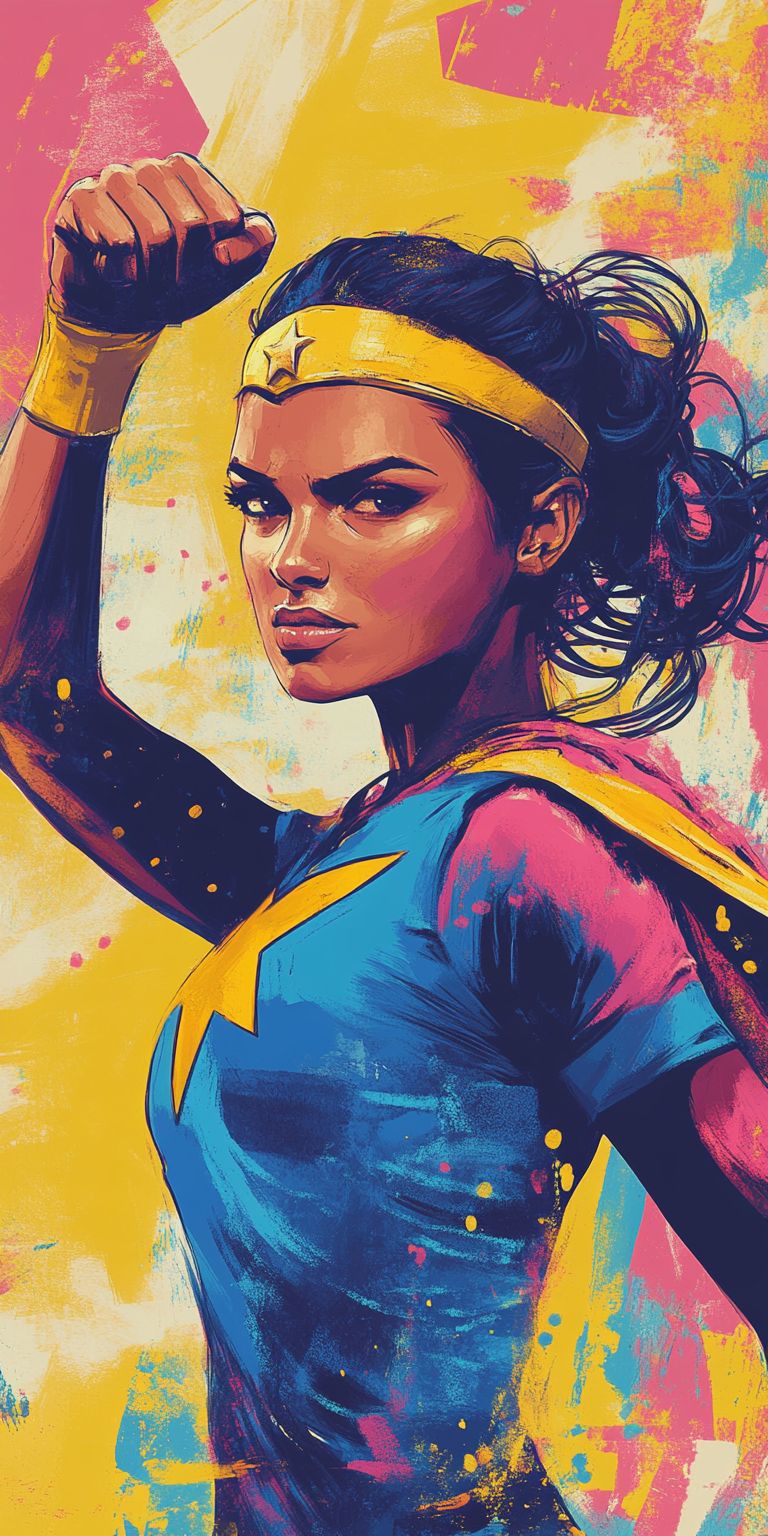 Fond d'écran girl power pour mobile 21