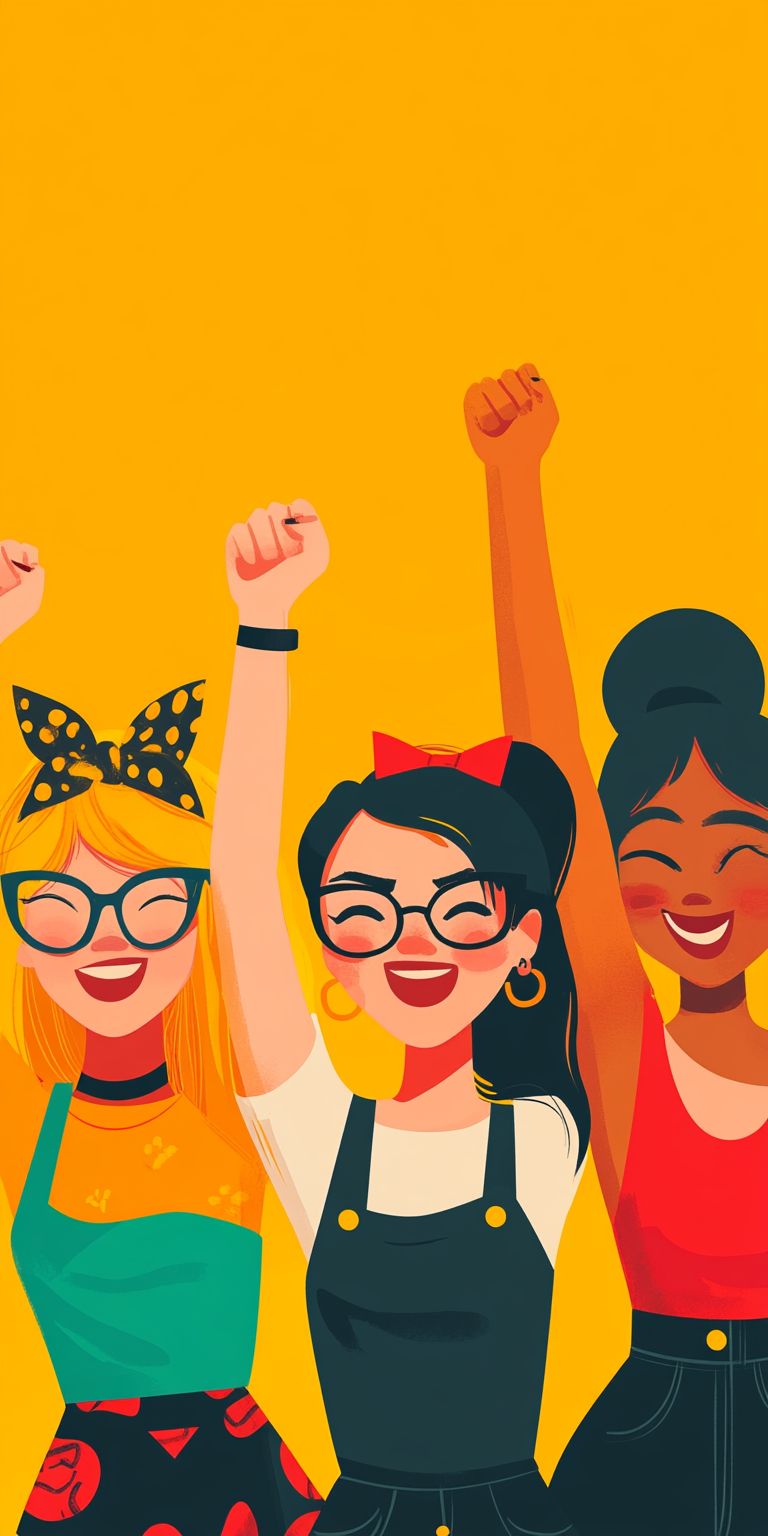 Fond d'écran girl power pour mobile 25