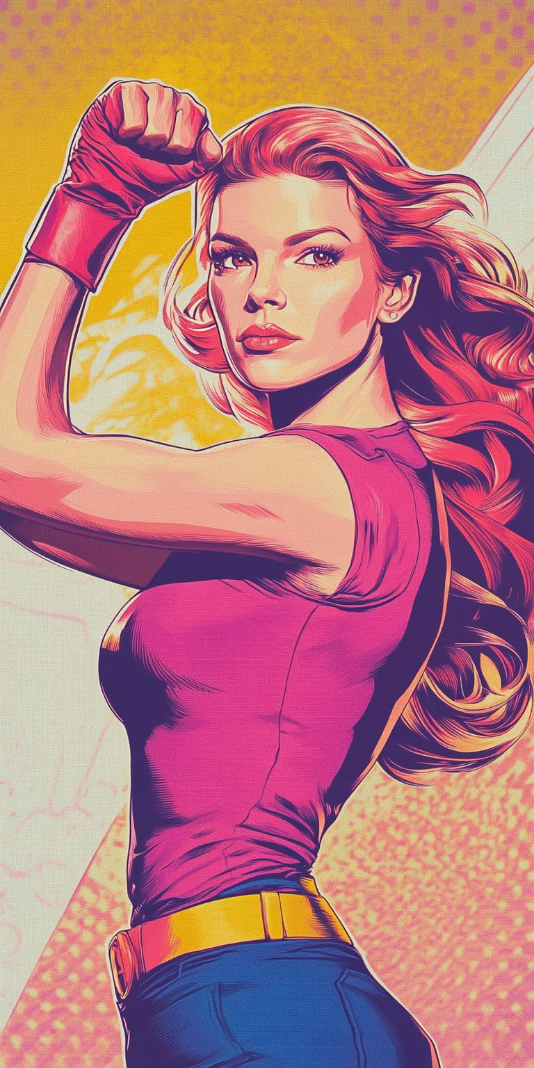 Fond d'écran girl power pour mobile 33