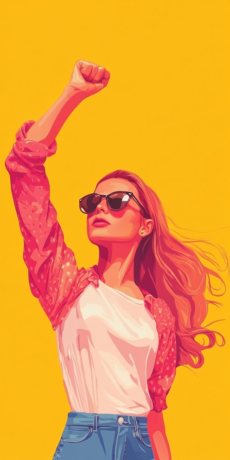 Fond d'écran girl power pour mobile 45