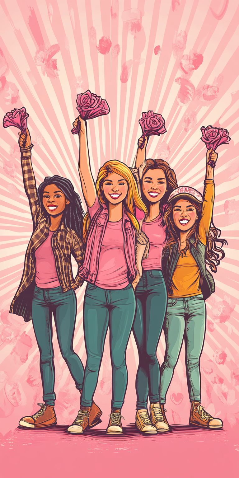 Fond d'écran girl power pour mobile 67