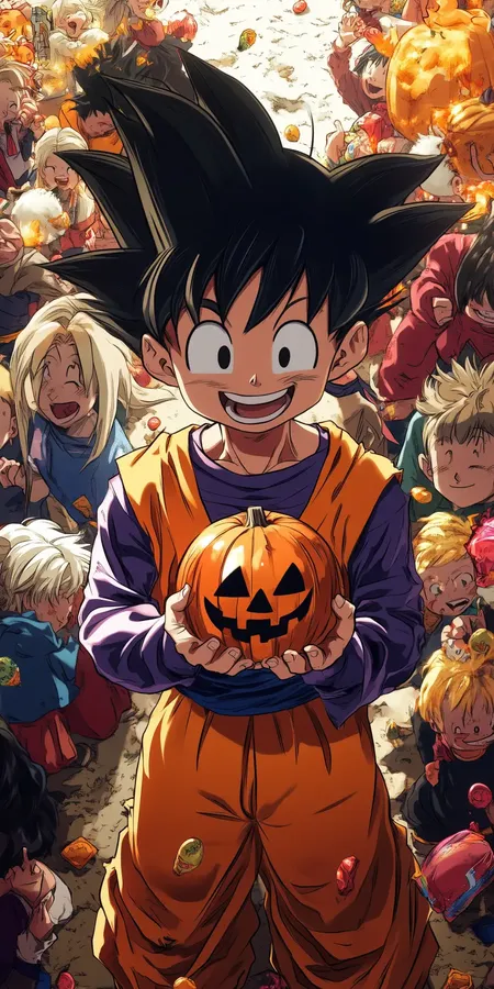 halloween dragon ball fond d ecran mobile 7