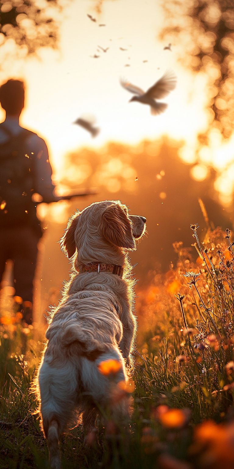 Fond d'écran mobile chien chasseur 104