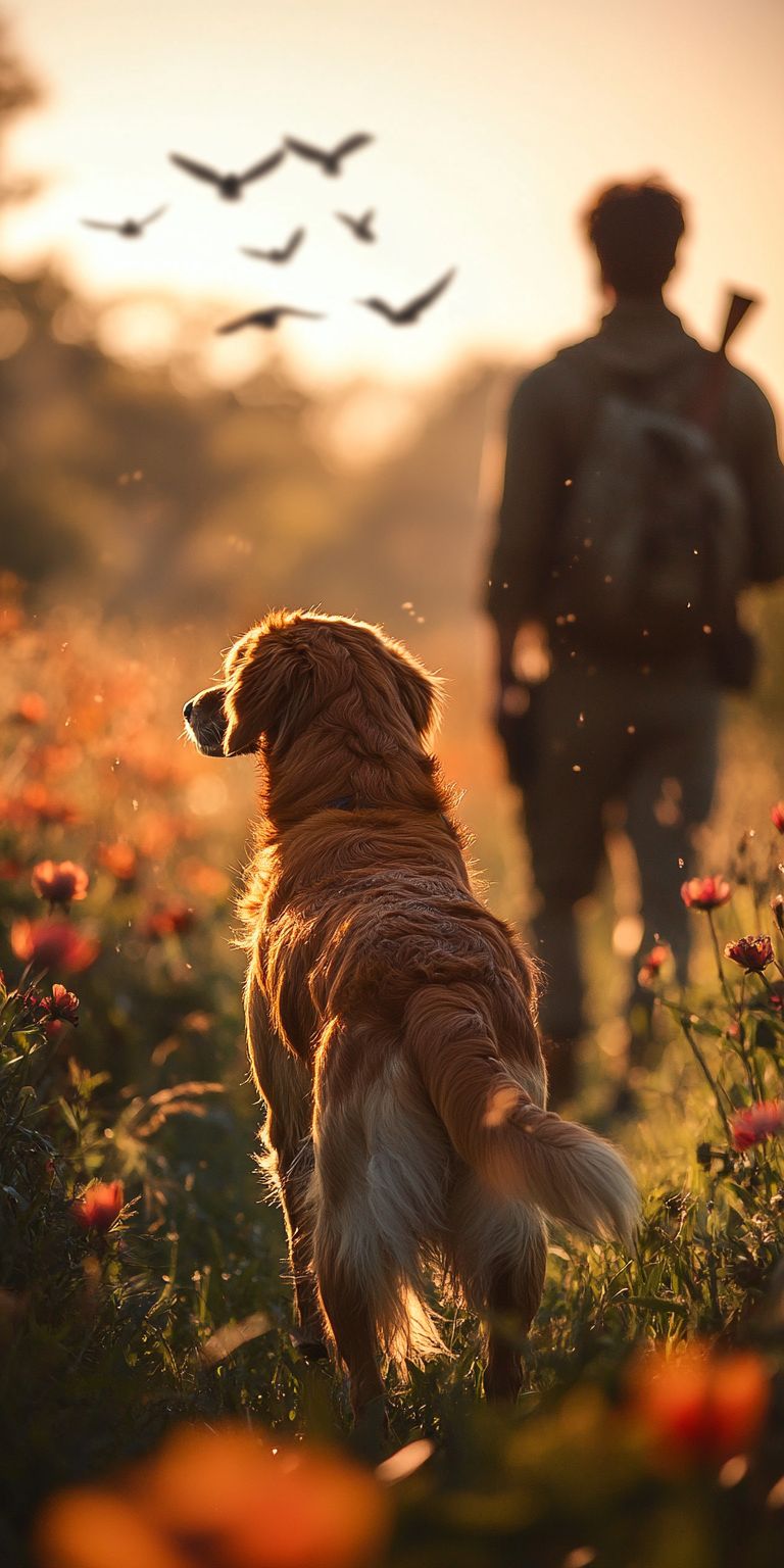 Fond d'écran mobile chien chasseur 32