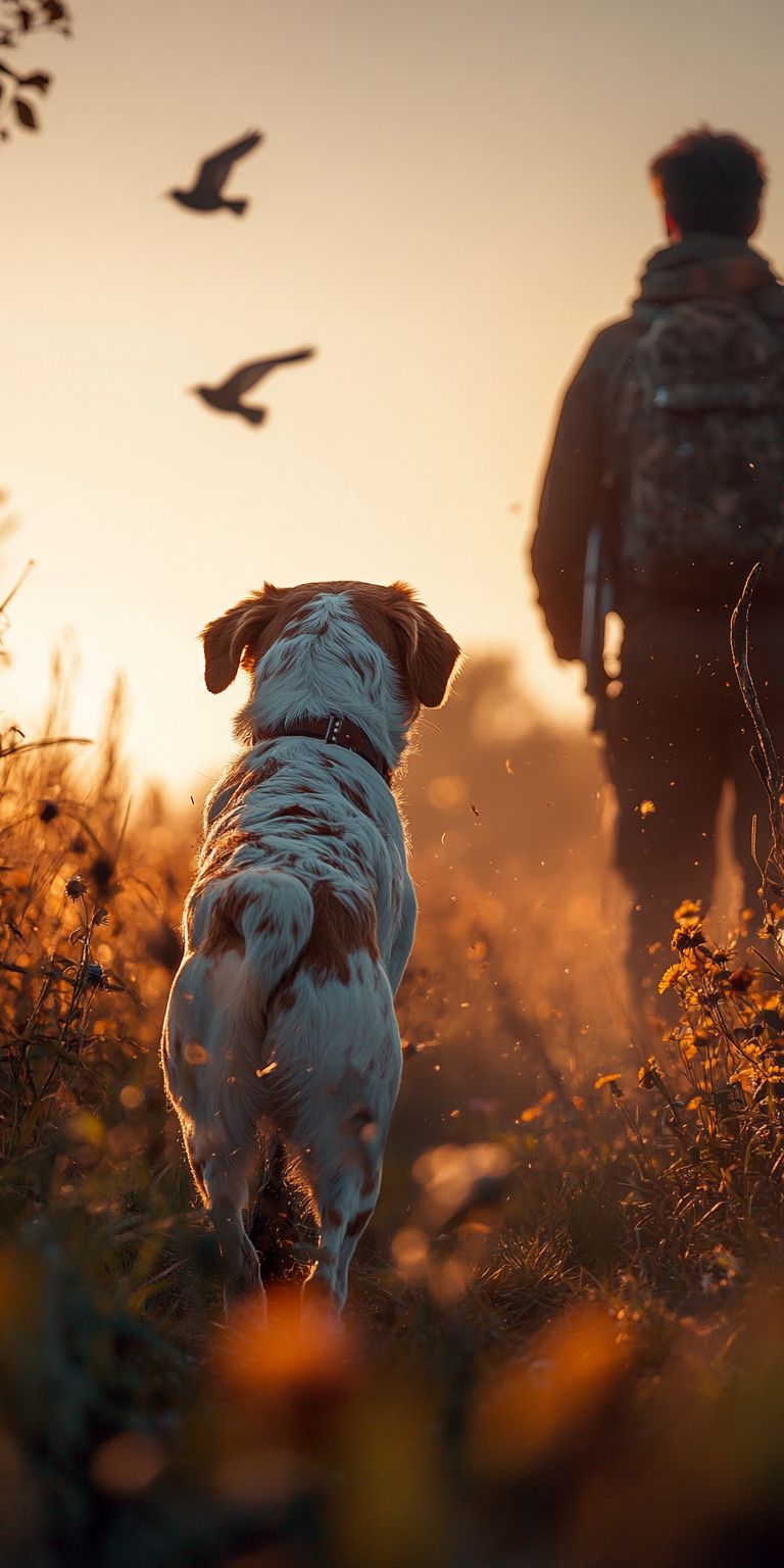 Fond d'écran mobile chien chasseur 48