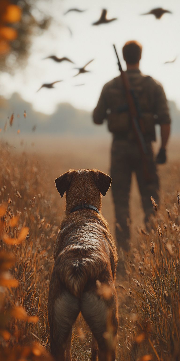 Fond d'écran mobile chien chasseur 54