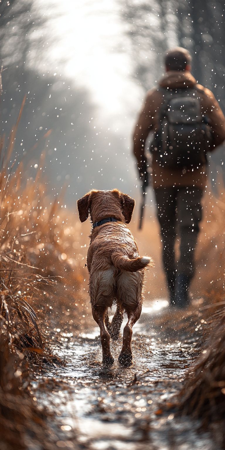 Fond d'écran mobile chien chasseur 59