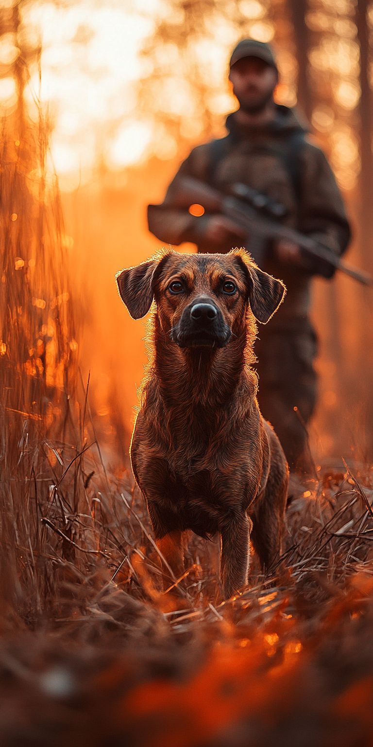 Fond d'écran mobile chien chasseur 8
