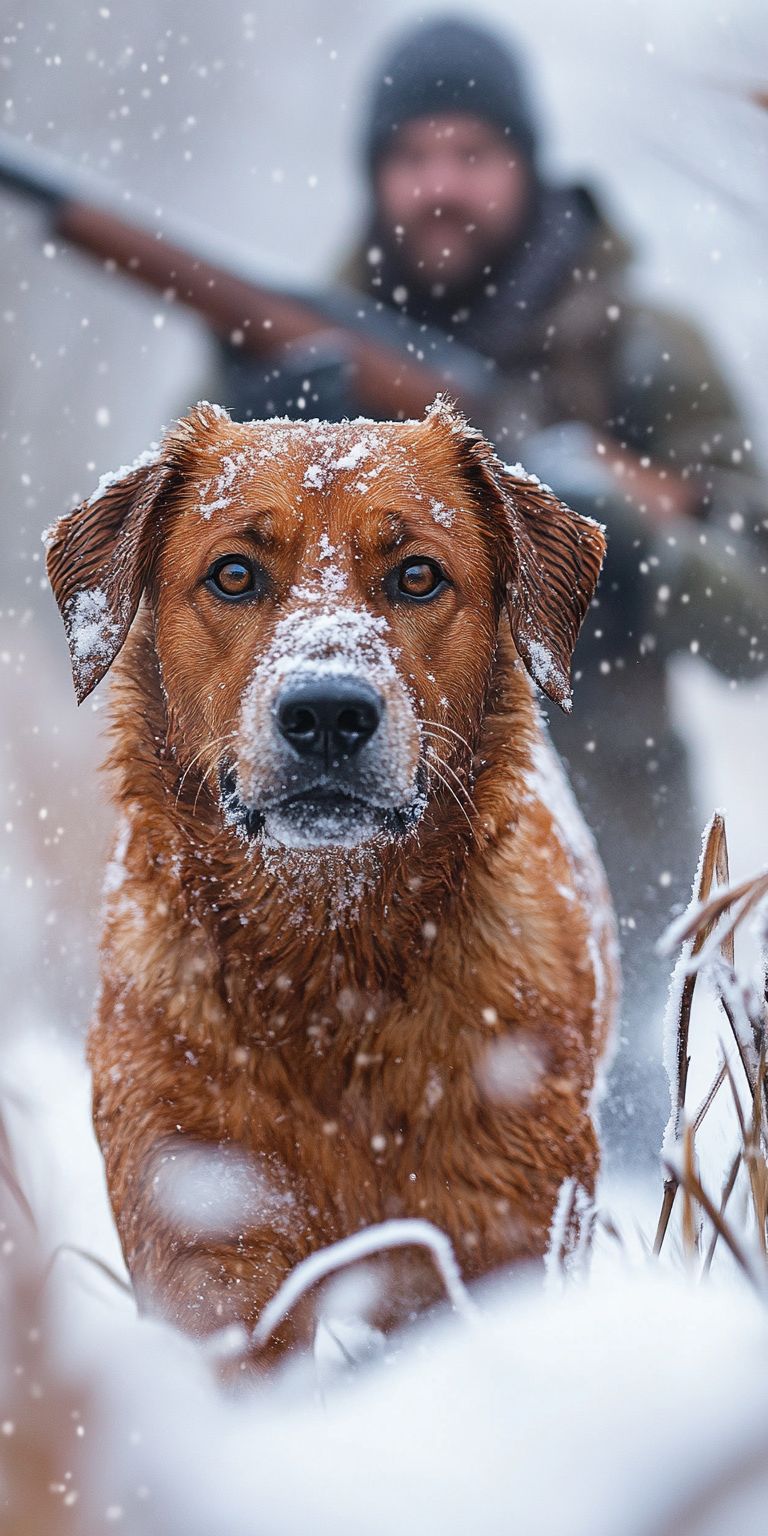 Fond d'écran mobile chien chasseur 86