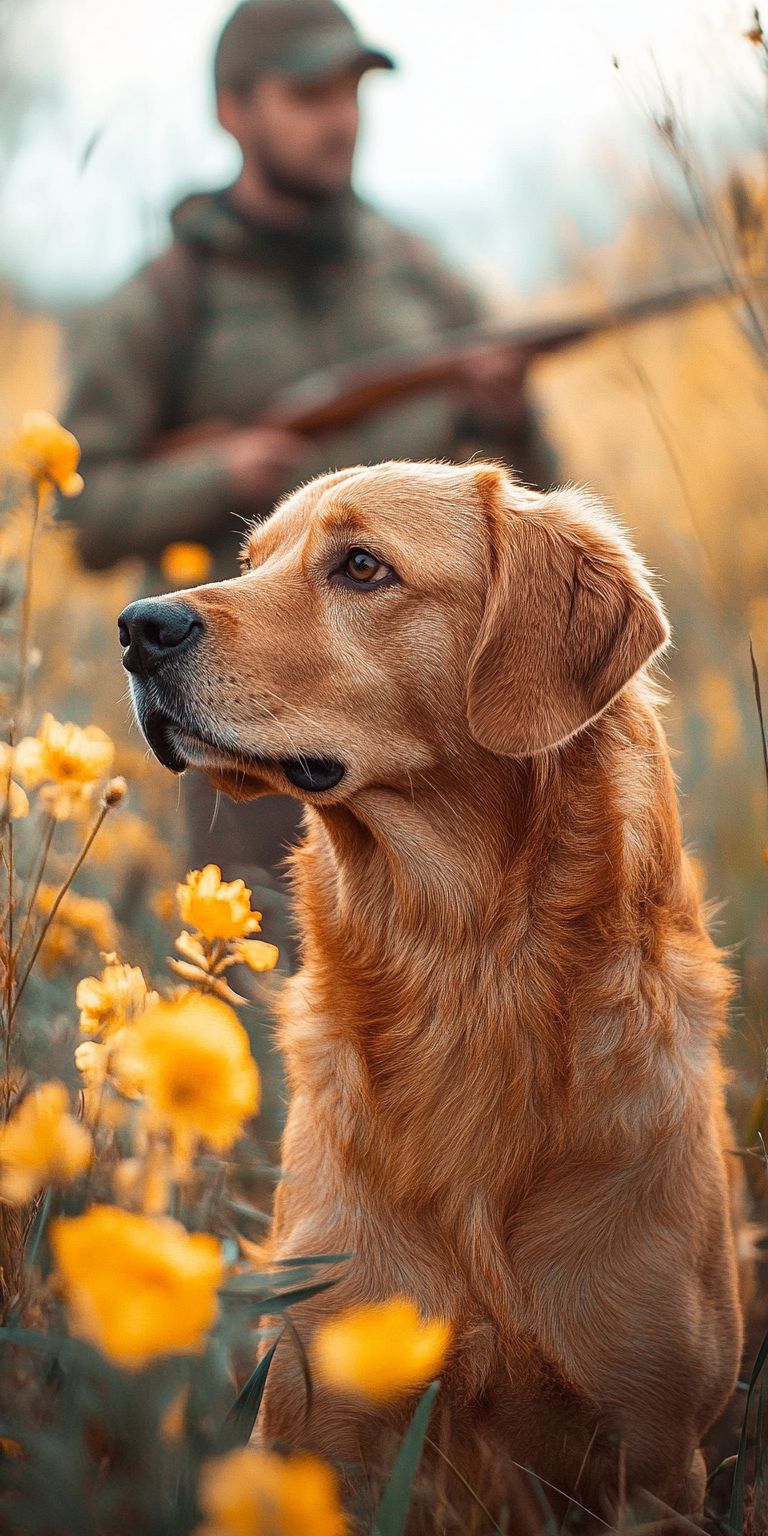 Fond d'écran mobile chien chasseur 91