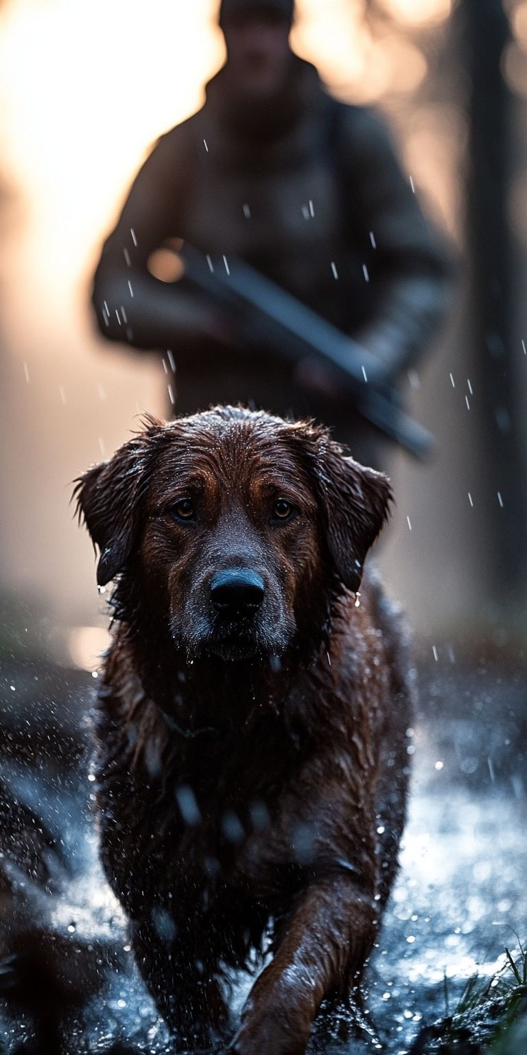 Fond d'écran mobile chien chasseur 97