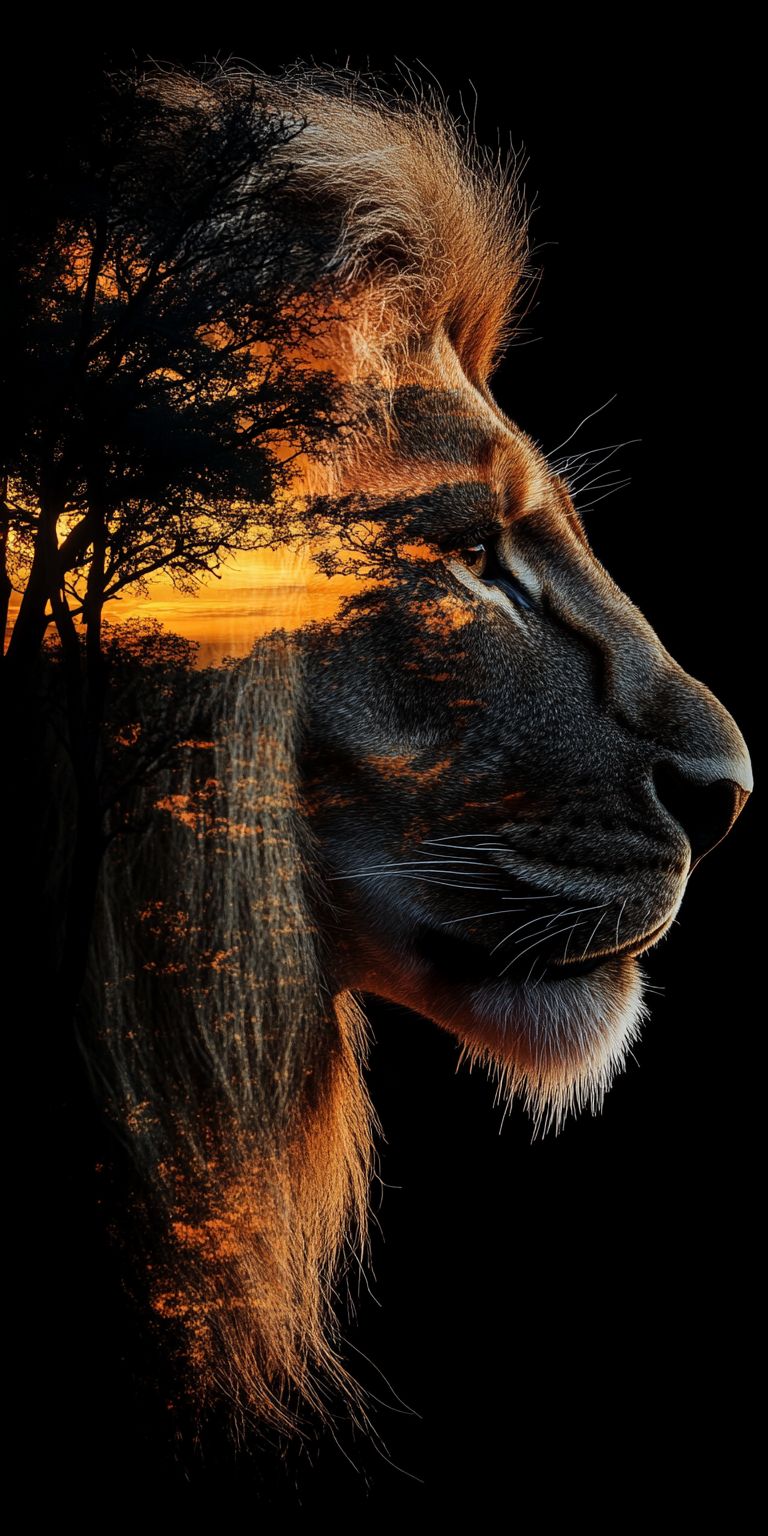 Fond d'écran lion pour mobile 1