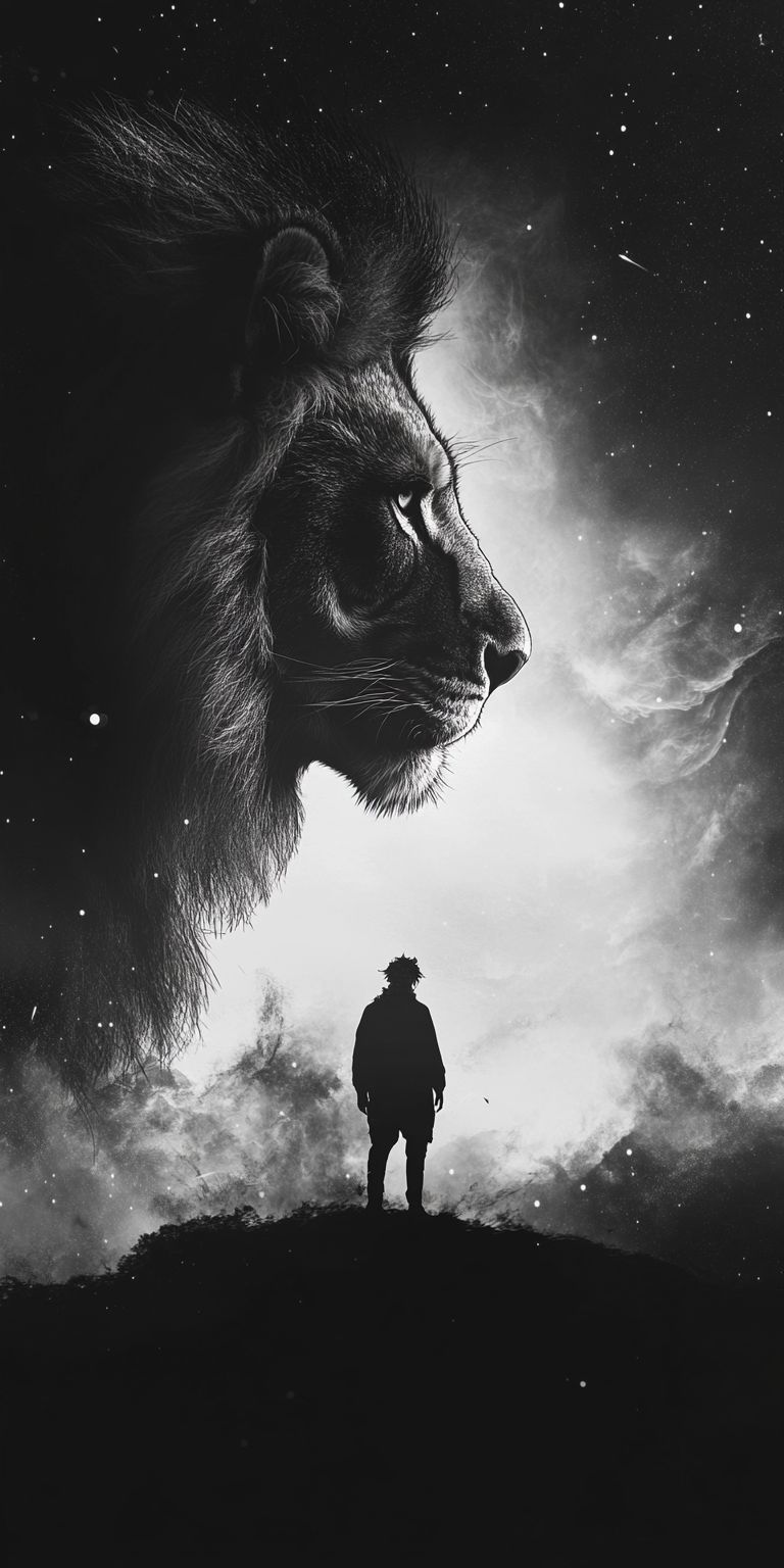 Fond d'écran lion pour mobile 13