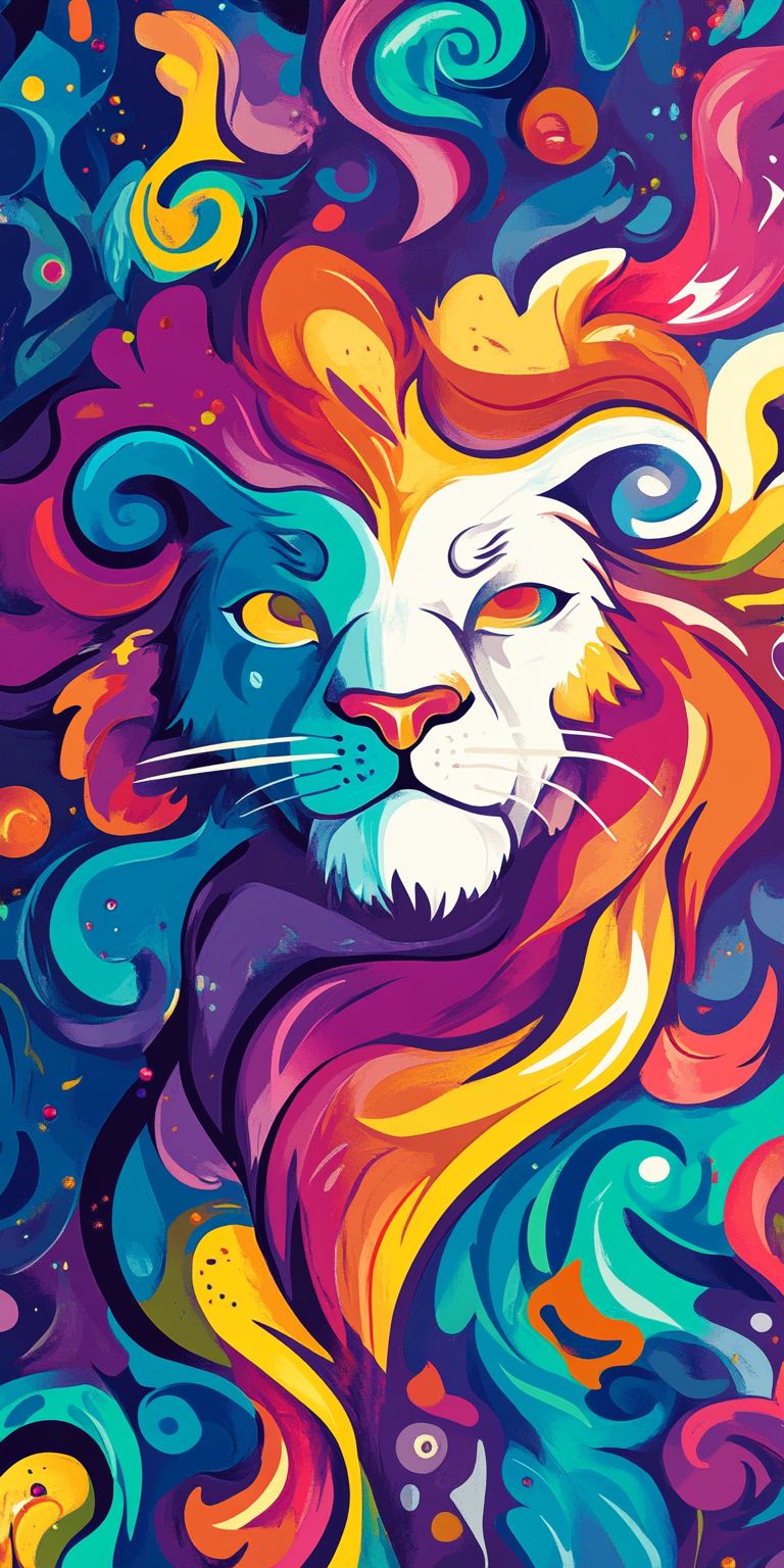 Fond d'écran lion pour mobile 19