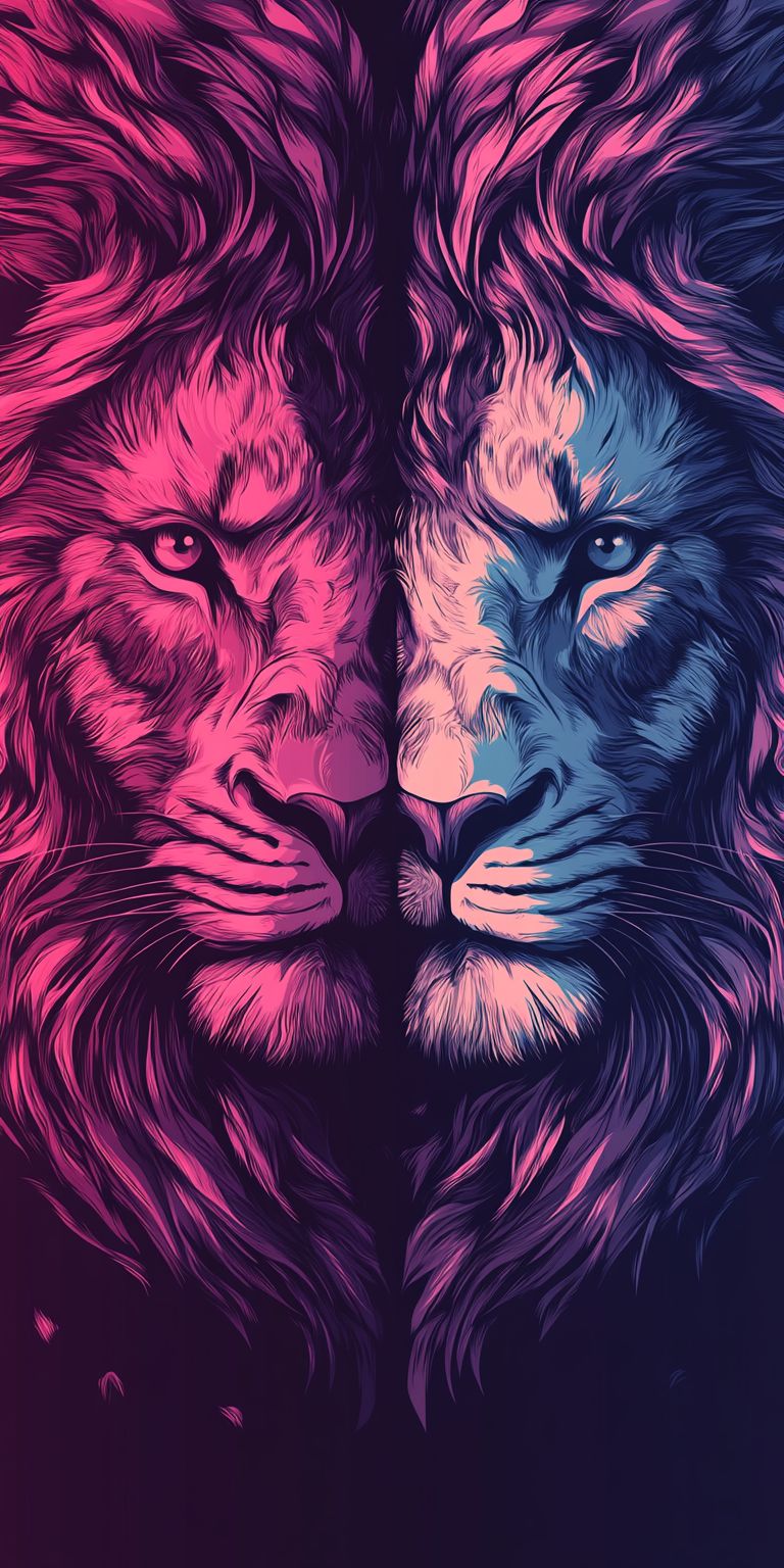 Fond d'écran lion pour mobile 24