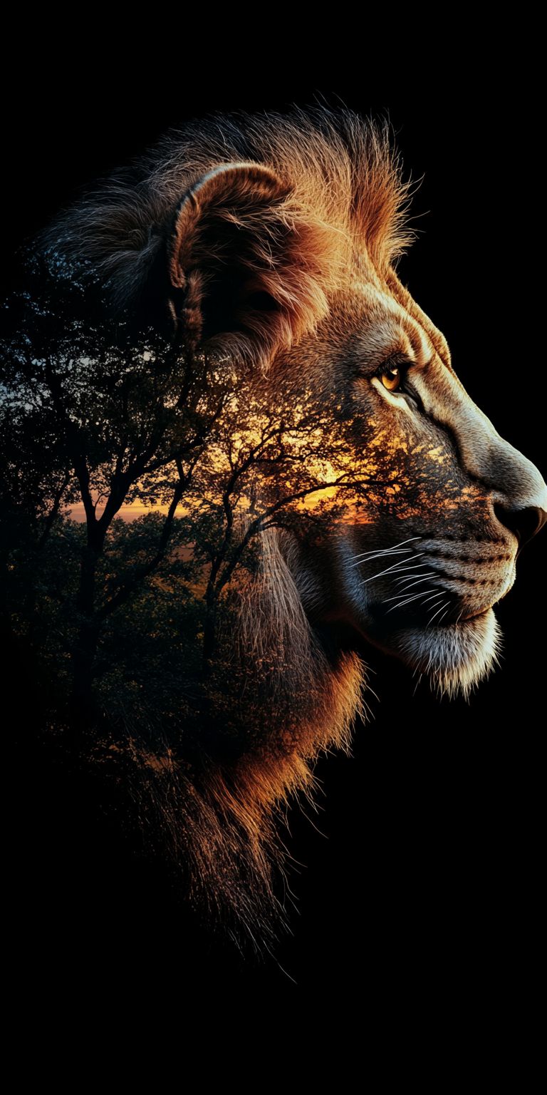 Fond d'écran lion pour mobile 3