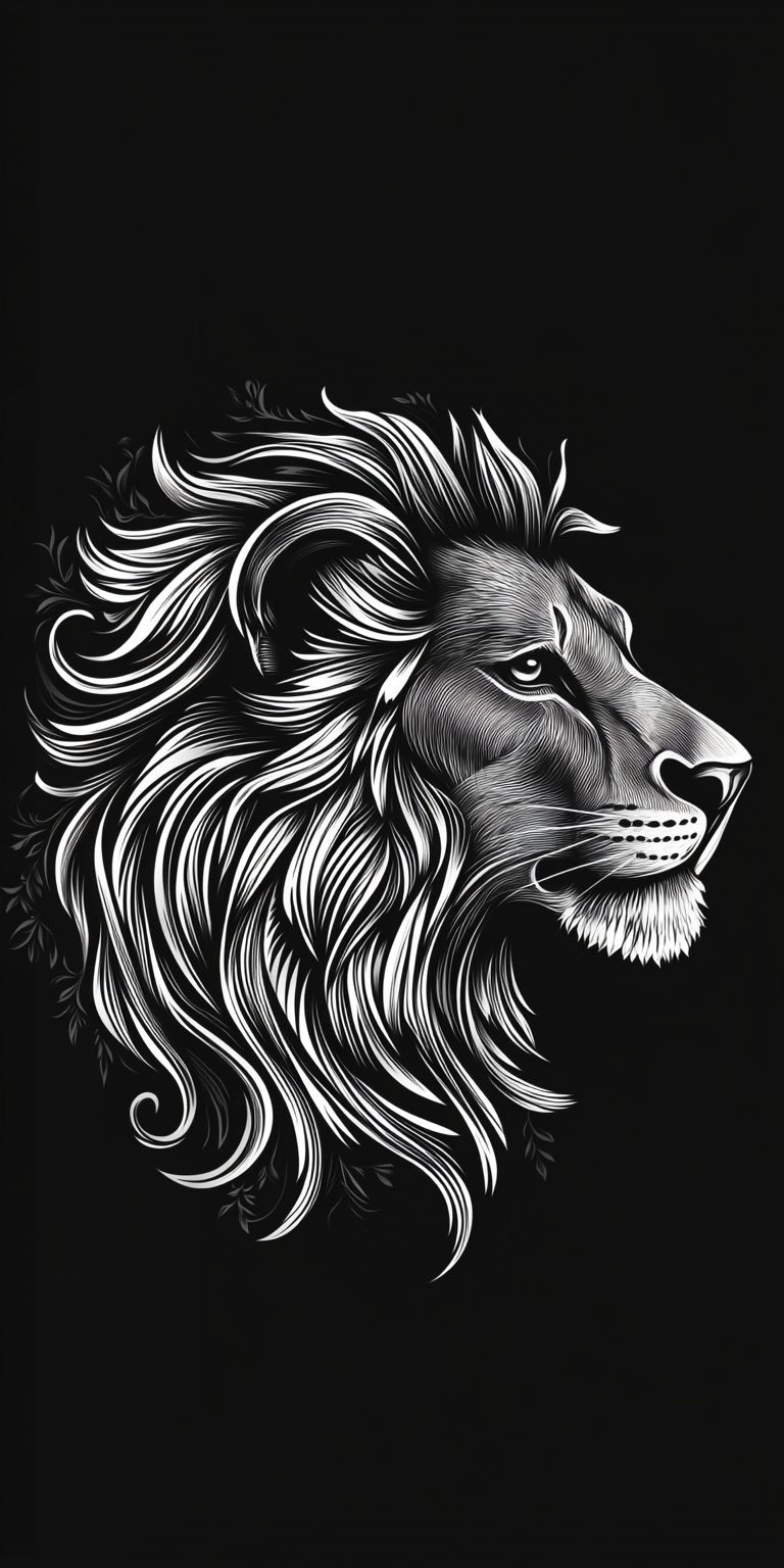 Fond d'écran lion pour mobile 34