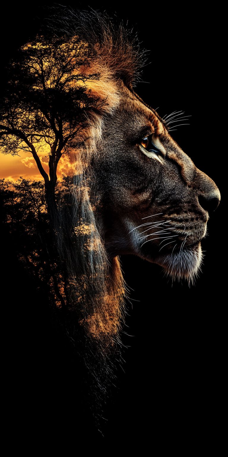 Fond d'écran lion pour mobile 4