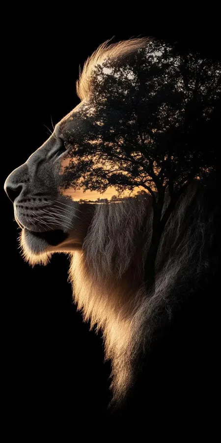 fond d ecran lion pour mobile 2