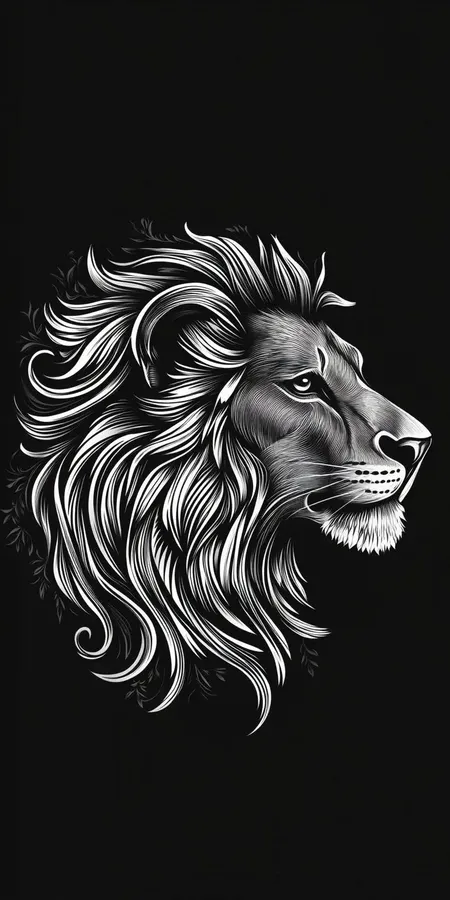 Fond d'écran lion pour mobile 34