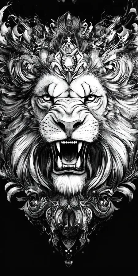 Fond d'écran lion pour mobile 35