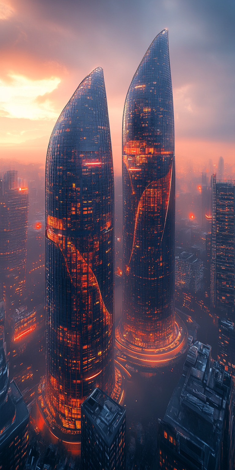 Fond d'écran monde futuriste pour mobile 1