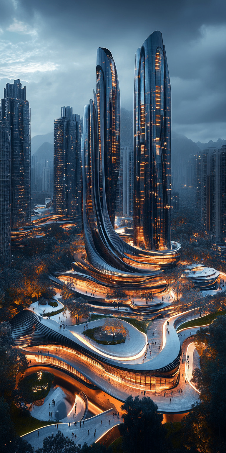 Fond d'écran monde futuriste pour mobile 10