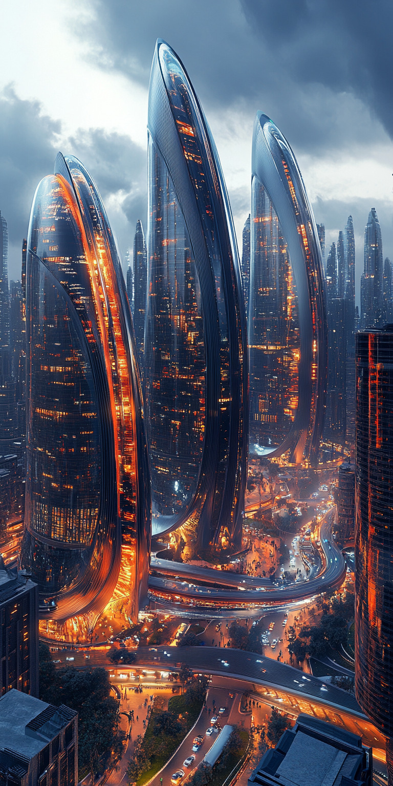 Fond d'écran monde futuriste pour mobile 13