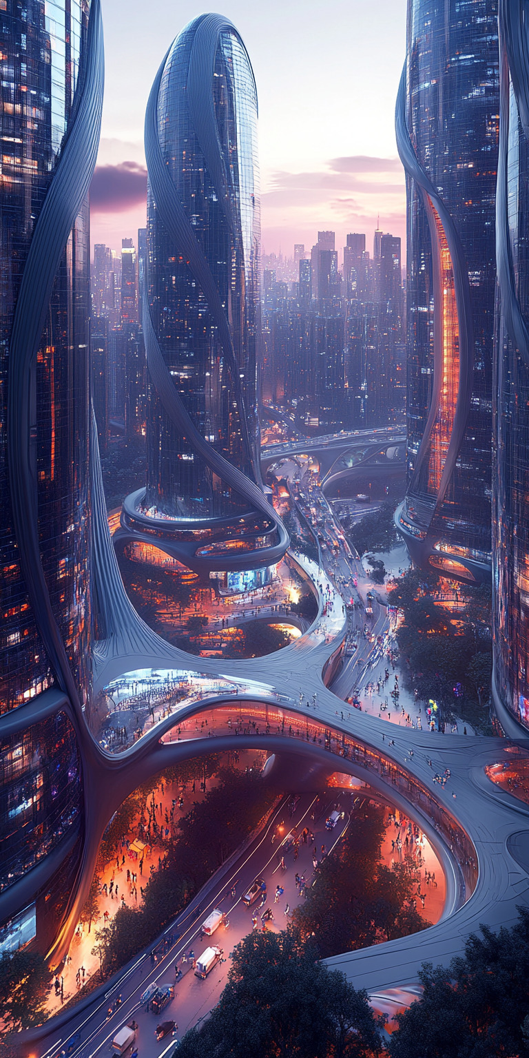 Fond d'écran monde futuriste pour mobile 14