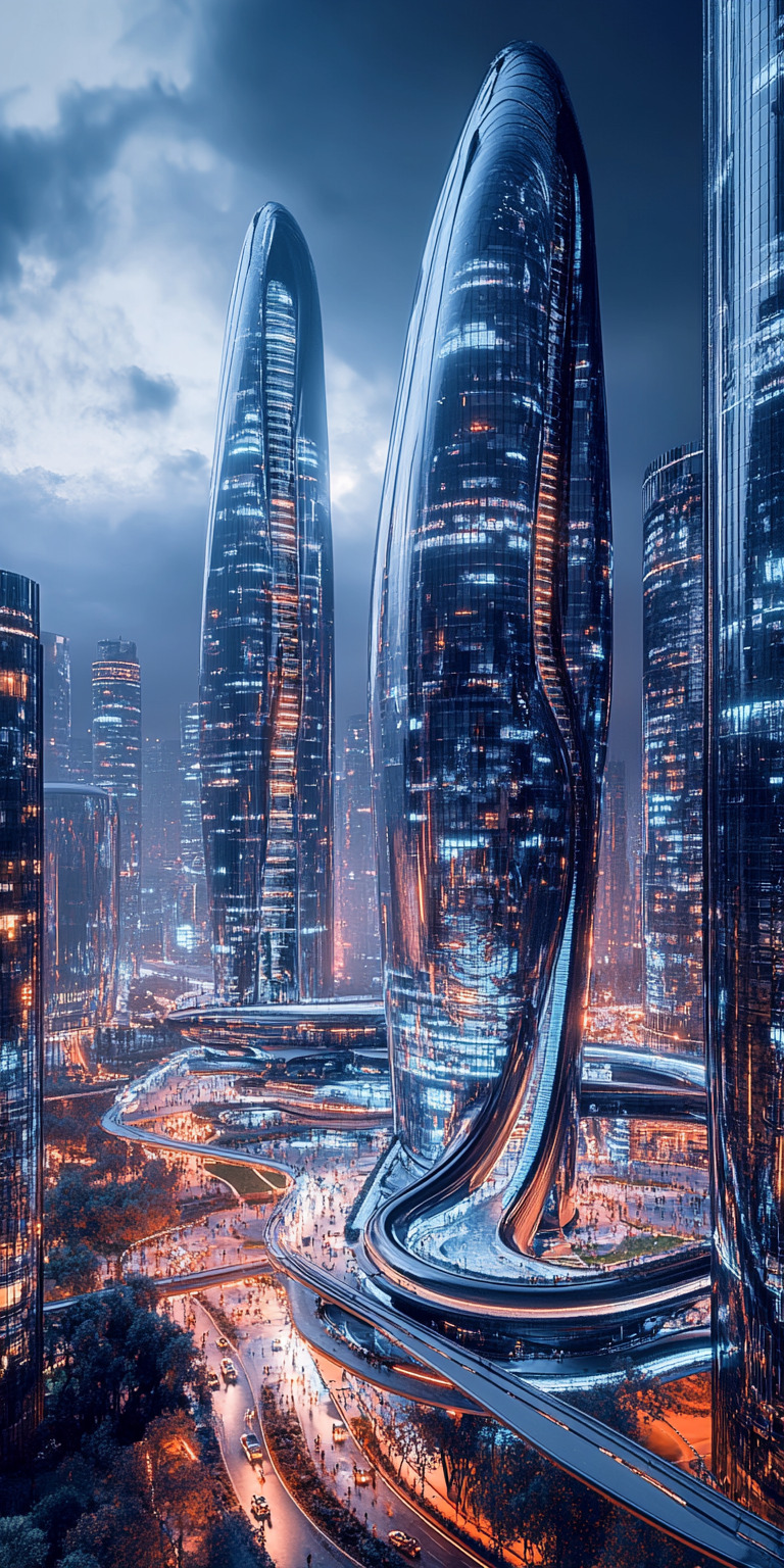 Fond d'écran monde futuriste pour mobile 15