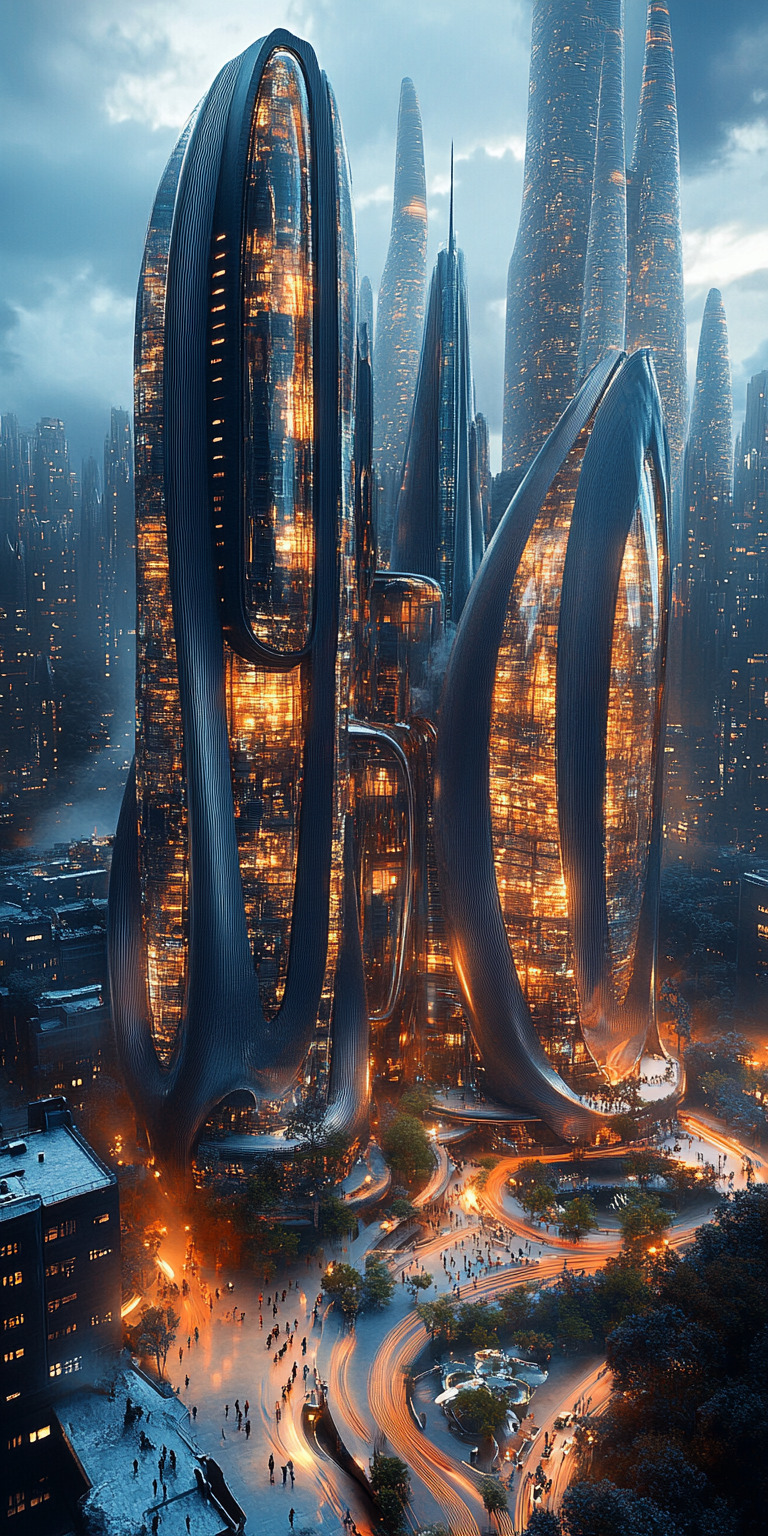 Fond d'écran monde futuriste pour mobile 18