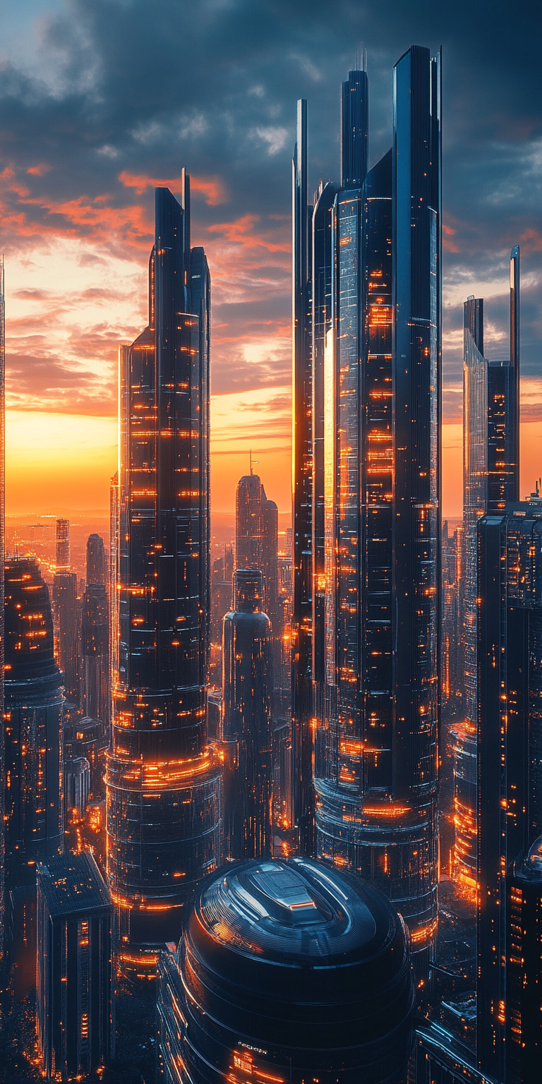 Fond d'écran monde futuriste pour mobile 2