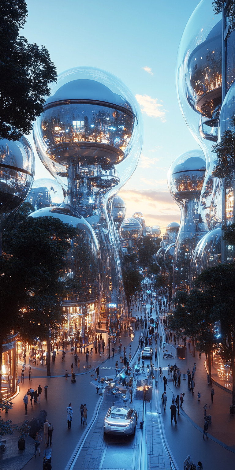 Fond d'écran monde futuriste pour mobile 23