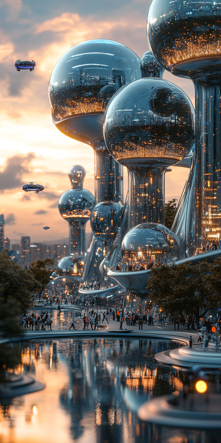 Fond d'écran monde futuriste pour mobile 24