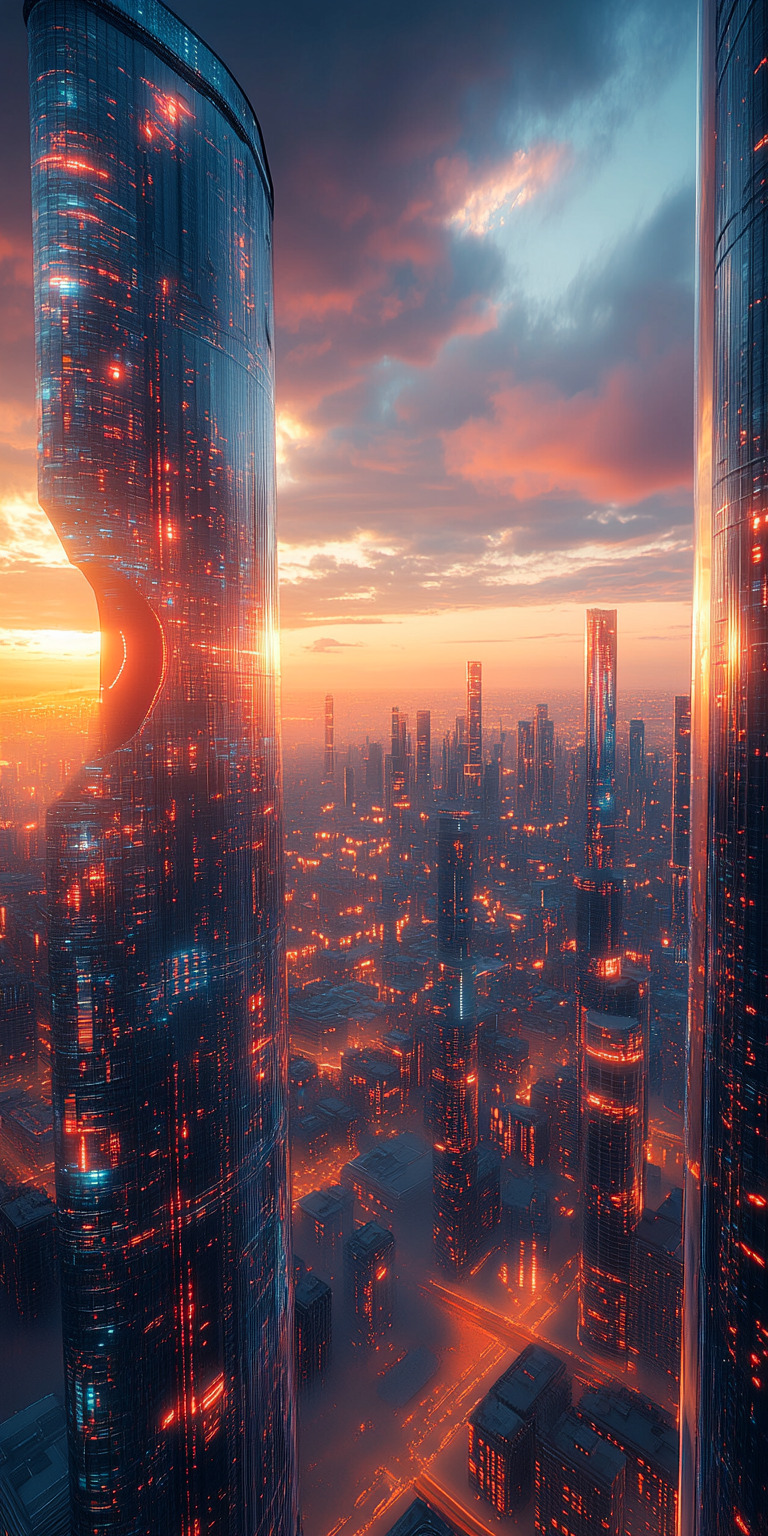 Fond d'écran monde futuriste pour mobile 4