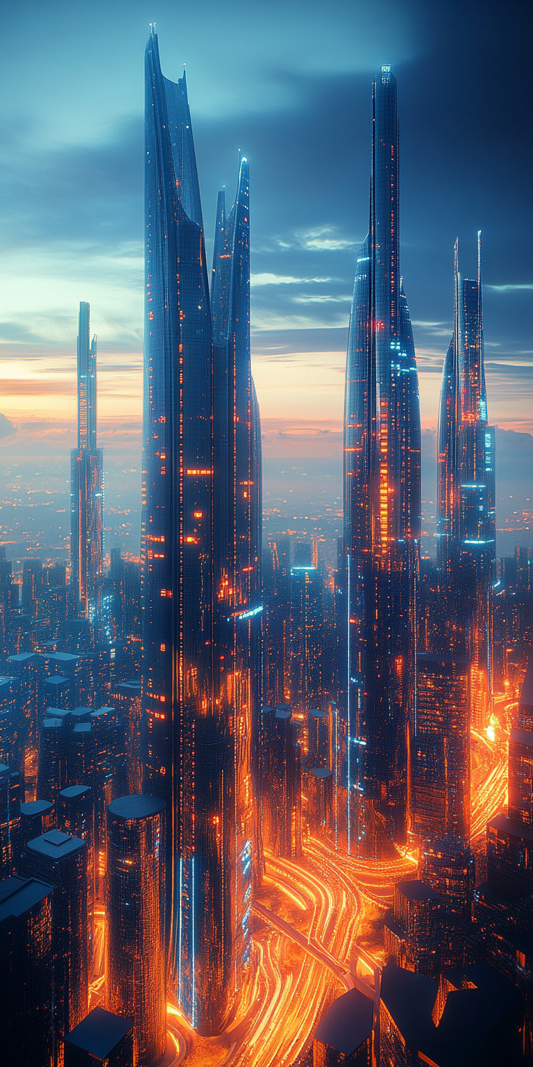 Fond d'écran monde futuriste pour mobile 5