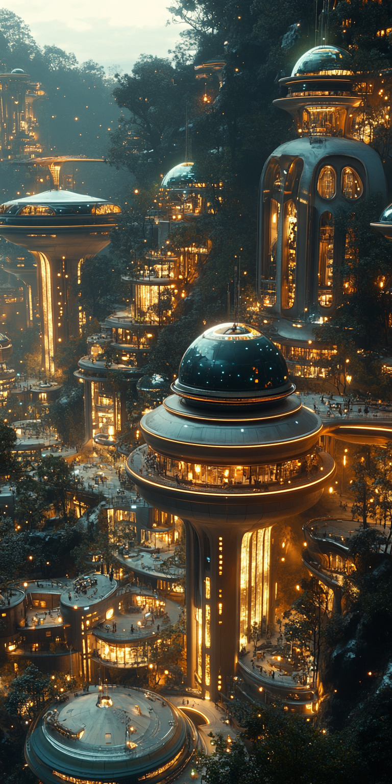 Fond d'écran monde futuriste pour mobile 86