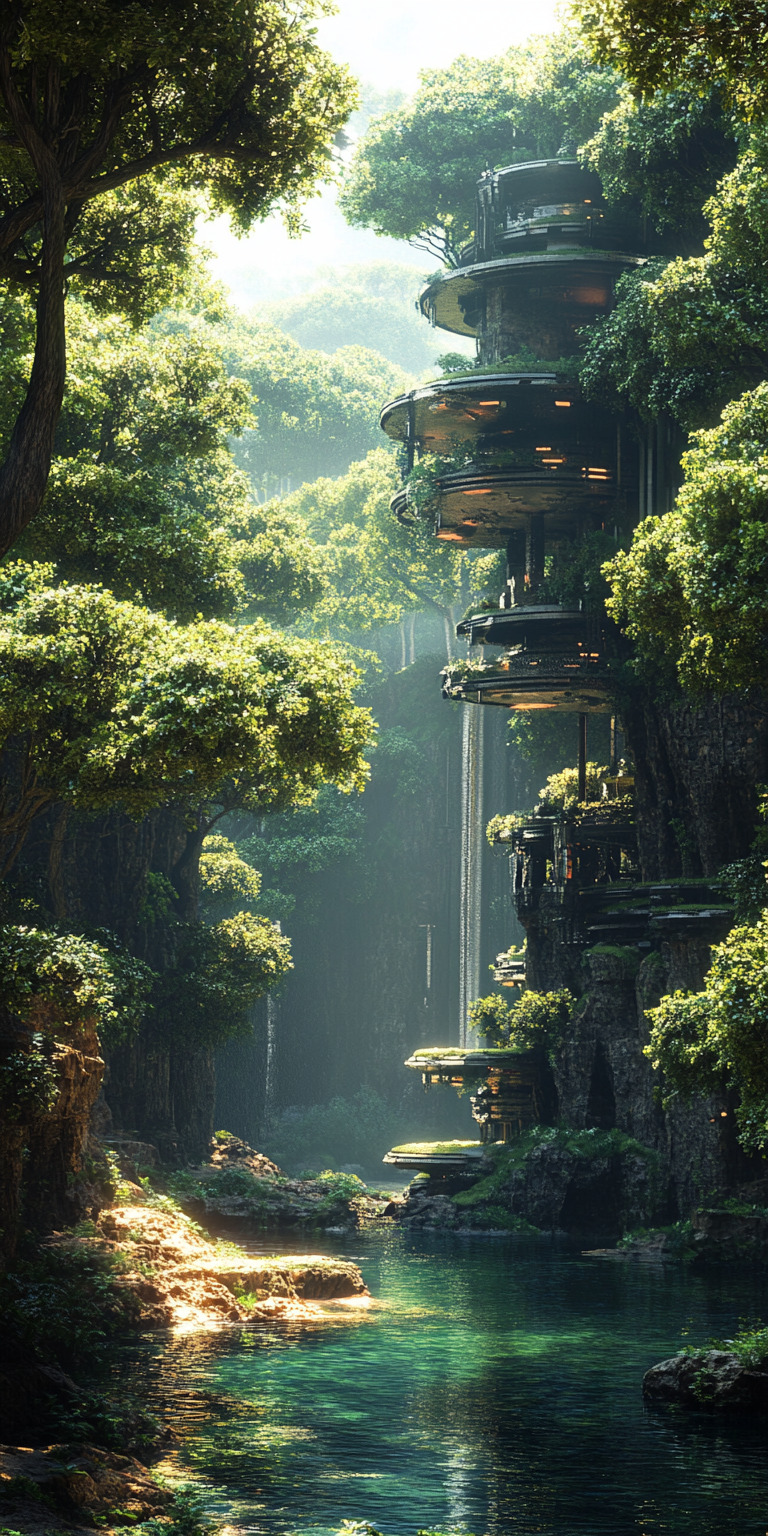 Fond d'écran monde futuriste pour mobile 92