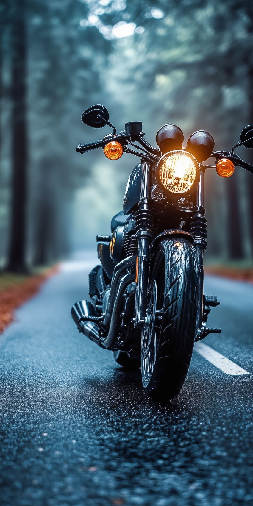 Fond d'écran mobile moto route de montagne old fashion