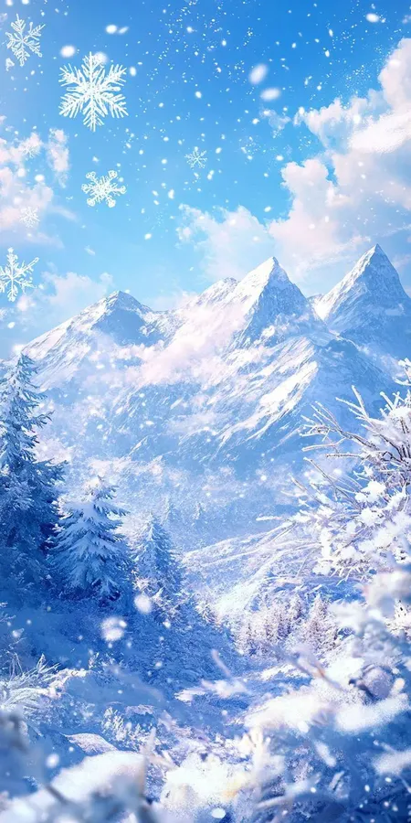 fond d ecran neige pour mobile 8