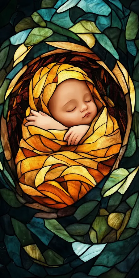 noel vitrail nativite jesus 5