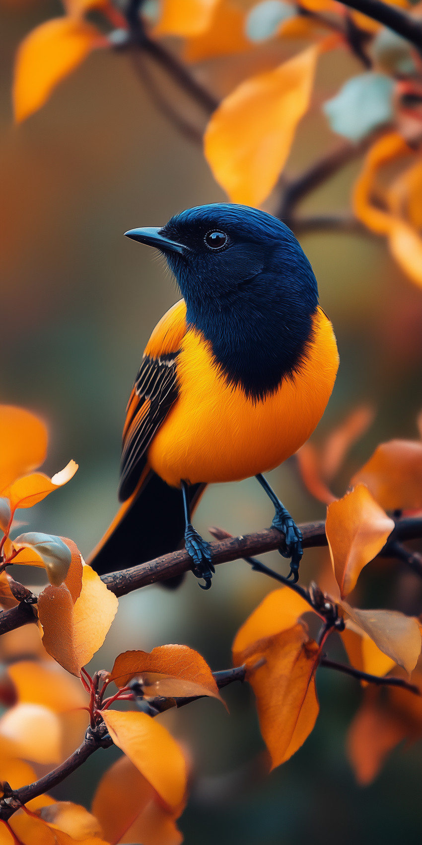 Fond d'écran Mobile Oriole de Baltimore sur Branche : Éclat Automnal et Détails Vifs recherche par mots clés, oiseau fond d ecran pour mobile 9, texture