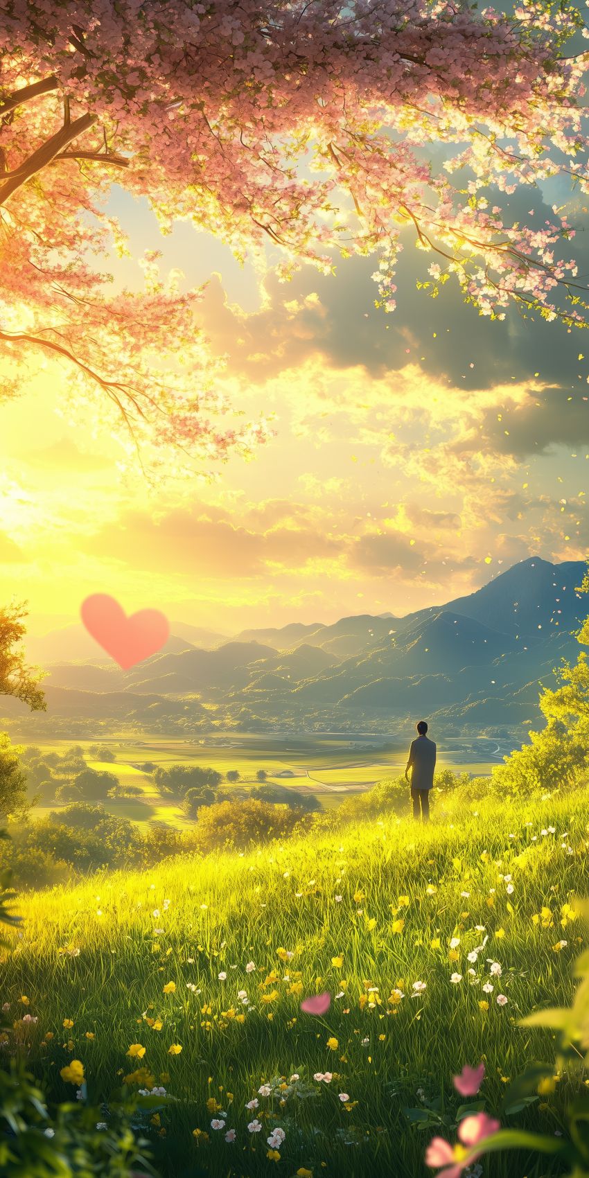 fond d ecran mobile paysage romantique 4