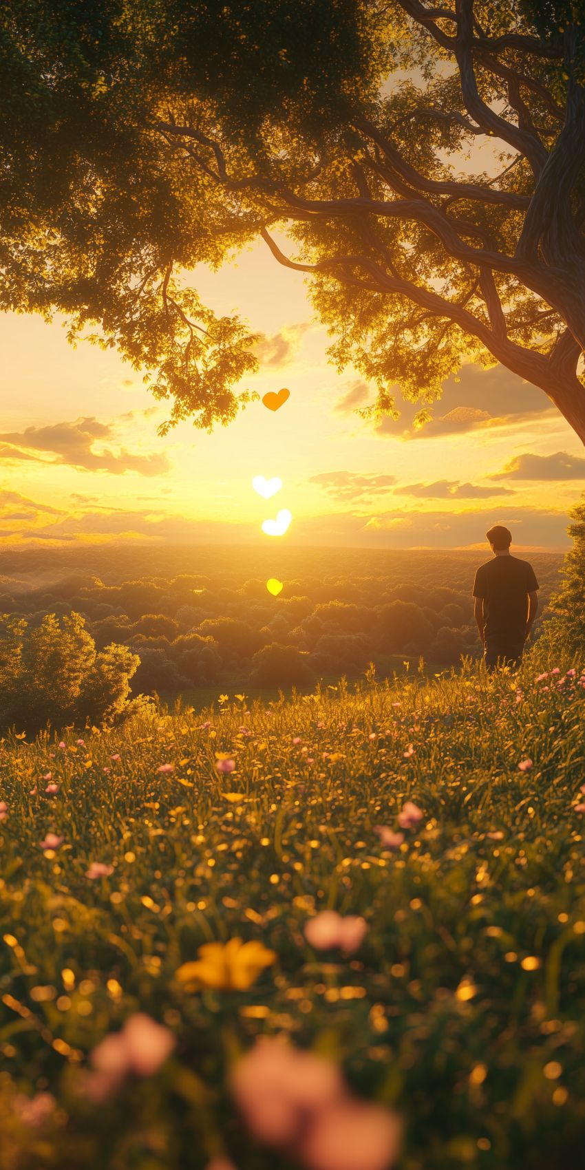 fond d ecran mobile paysage romantique 8