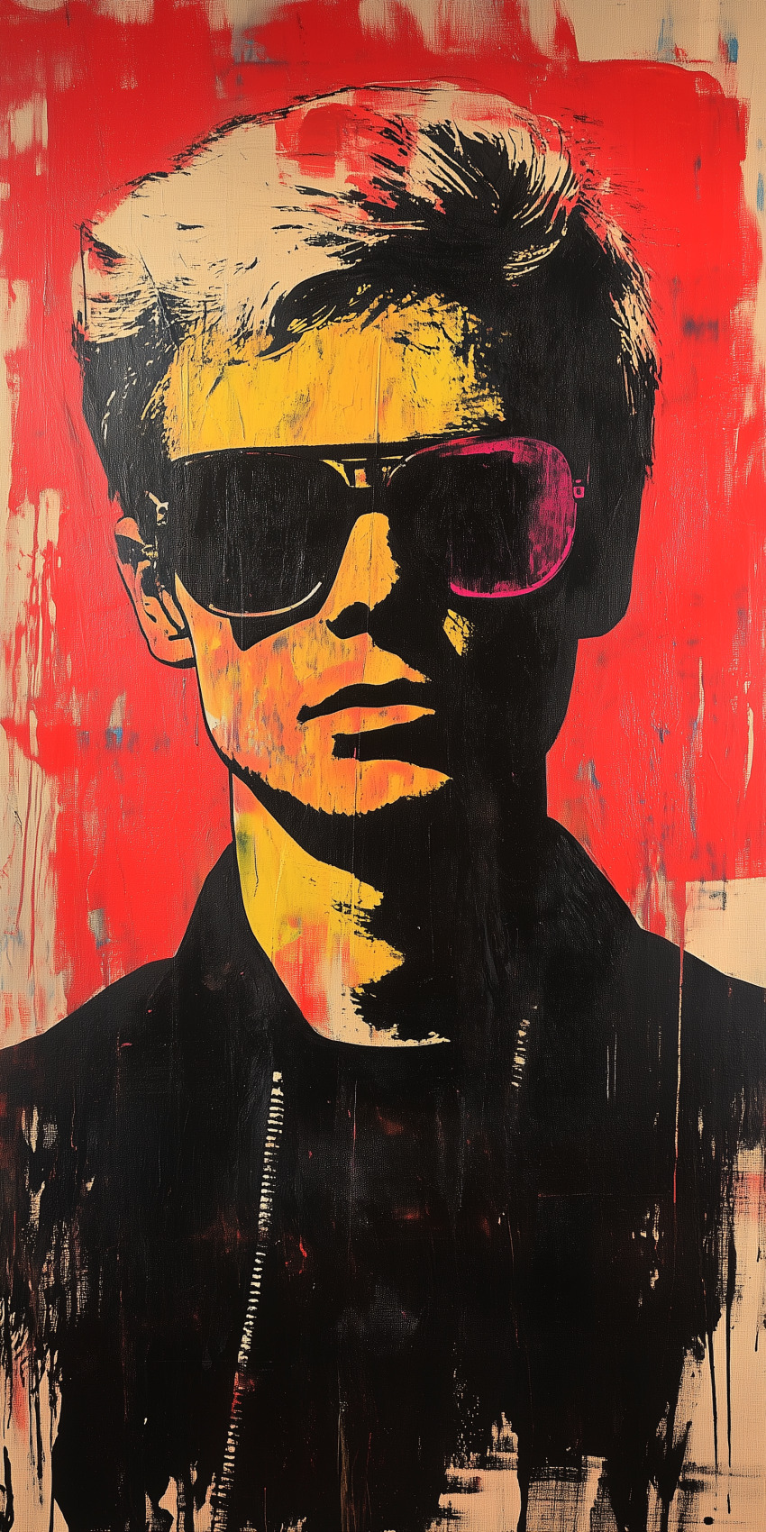 Fond d'écran mobile peinture inspiration andy warhol 8